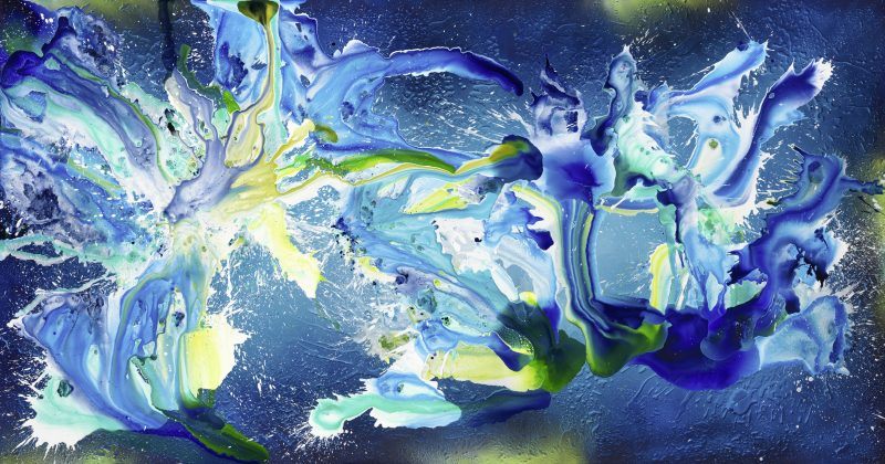 Christian Awe Wasserspiele 2019 Acryl auf Leinwand 210 x 400 cm