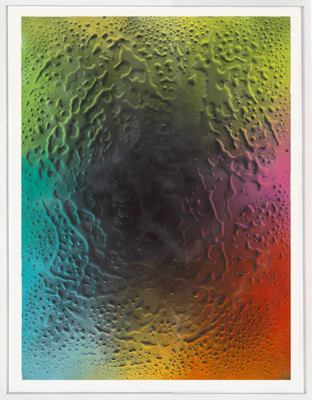 Farbenspiele V 10.12.2018, Acryl auf Papier, 76 x 56 cm (gerahmt)